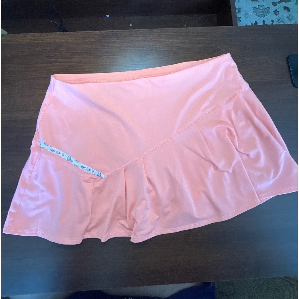 Lucky in Love Skort‎ Size M Peach Asymmetrical Pleated Athletic Tennis Golf
